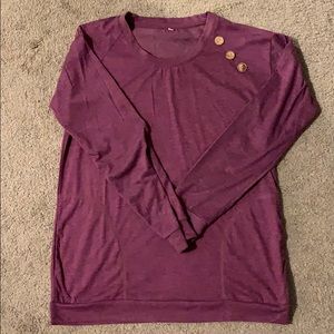 Long sleeve purple shirt w/pockets